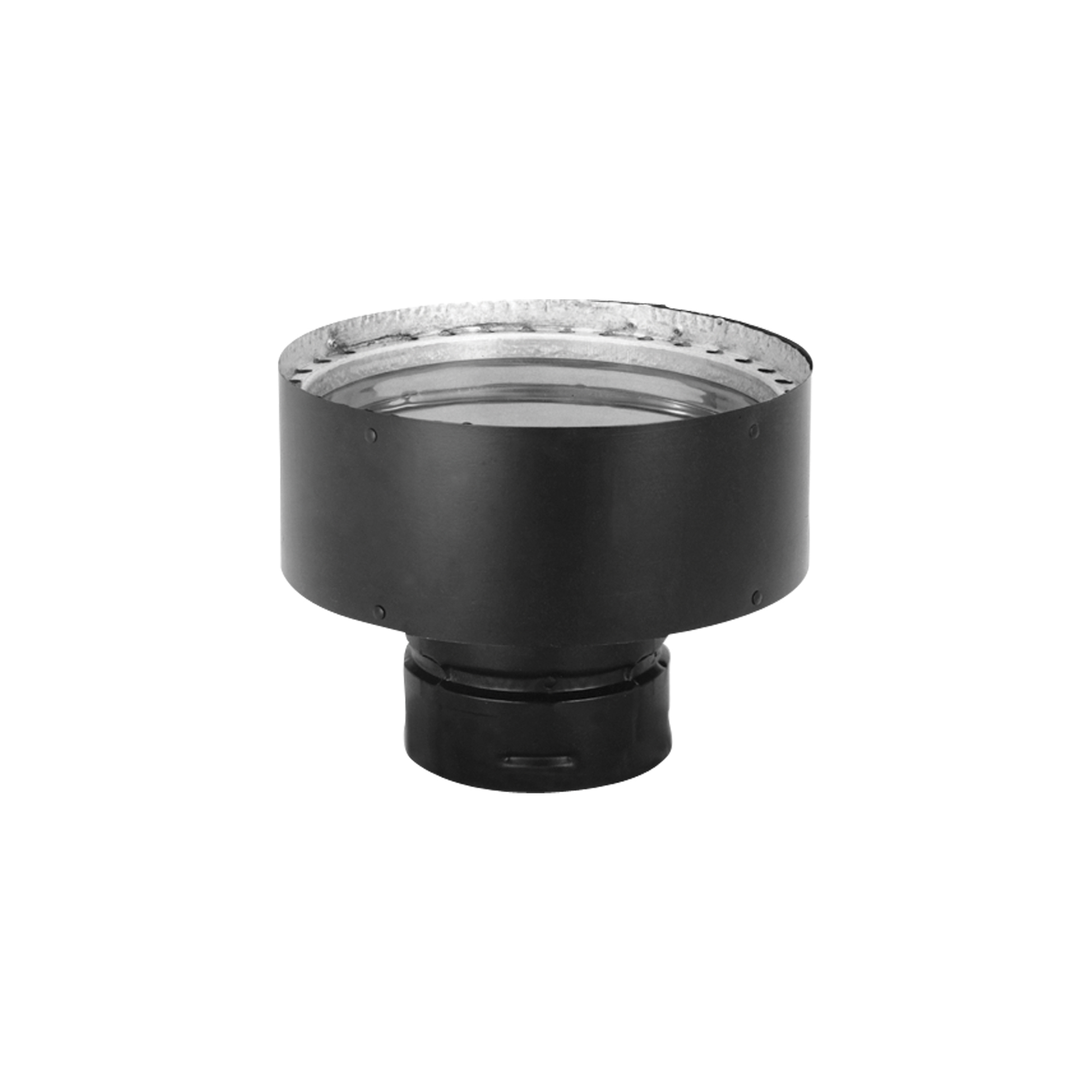 DuraVent, 3in. Diameter Chimney Adapter 3in.-8in. DVL, Included (qty.) 1 Material Galvanized Steel, Model# 3PVL-X8